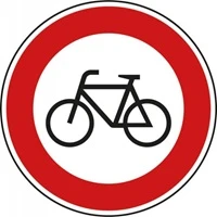 Beschilderung Z254 Verbot für Radfahrer StVO
